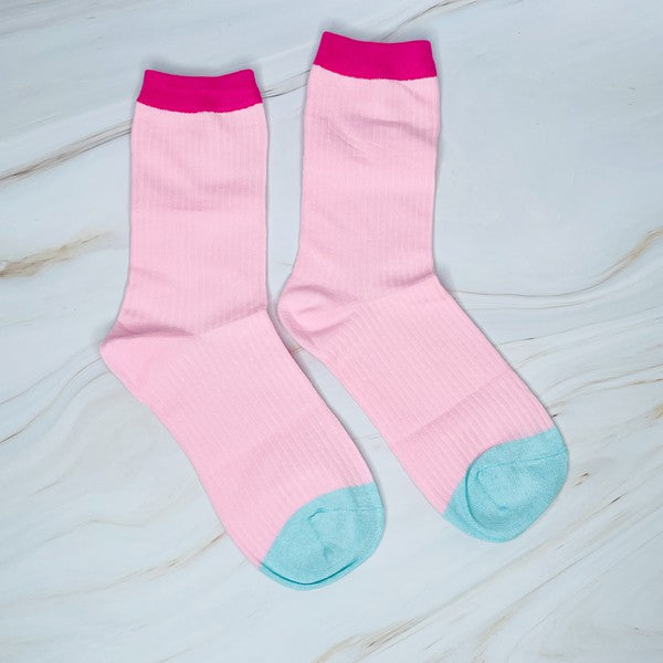 Color Block Socks Set Of 2