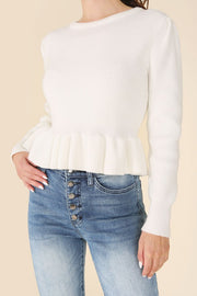 Peplum sweater top