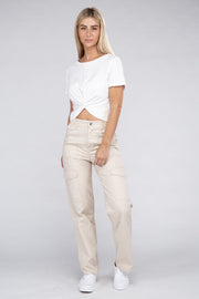 Everyday Wear Elastic-Waist Cargo Pants