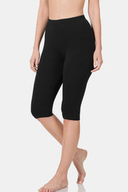 Zenana Full Size High Waist Capris | Ship from USA, Zenana | Trendsi