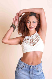 Crochet Lace High Neck Bralette Goddess Life & Style Shop