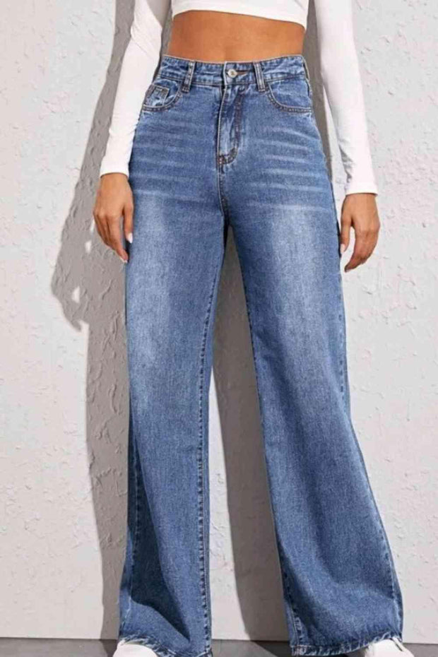 High Waist Wide Leg Jeans Goddess Life & Style Shop