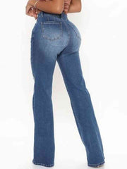 Raw Hem High Waist Jeans Goddess Life & Style Shop