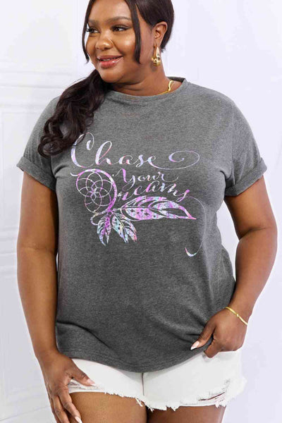 SL CHASE YOUR DREAMS Graphic Cotton Tee Goddess Life & Style Shop