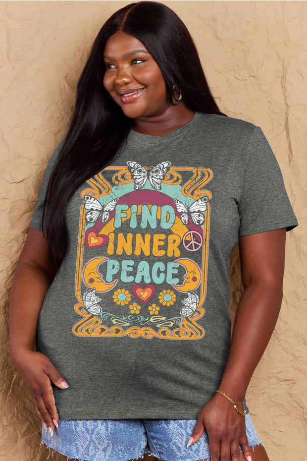 SL FIND INNER PEACE Graphic Cotton T-Shirt Goddess Life & Style Shop