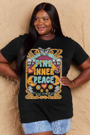 SL FIND INNER PEACE Graphic Cotton T-Shirt Goddess Life & Style Shop