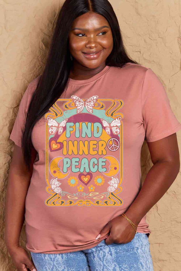 SL FIND INNER PEACE Graphic Cotton T-Shirt Goddess Life & Style Shop