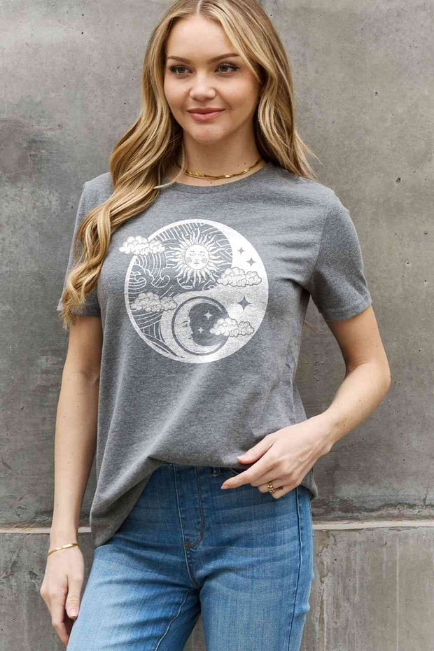 SL Sun and Moon Graphic Cotton Tee Goddess Life & Style Shop