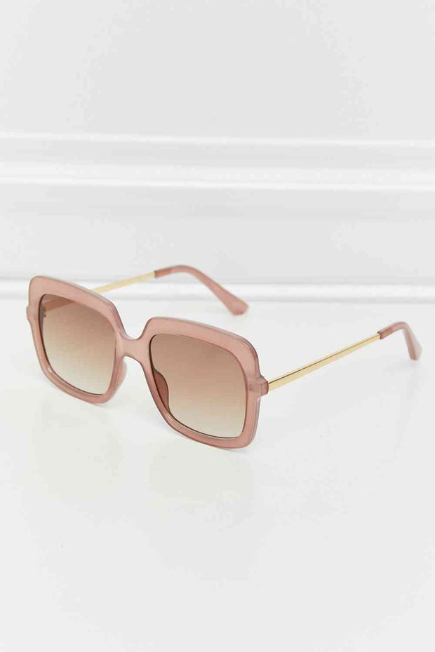 Square Metal-Plastic Hybrid Temple Sunglasses Goddess Life & Style Shop