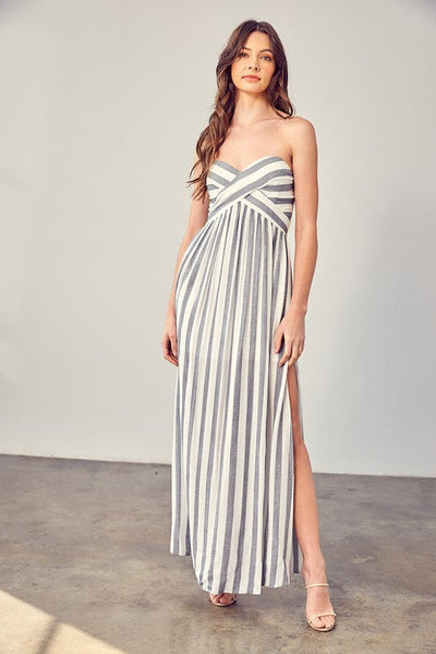 Stripe Print Tube Maxi Dress | Casual Dresses, Junior | Mustard Seed