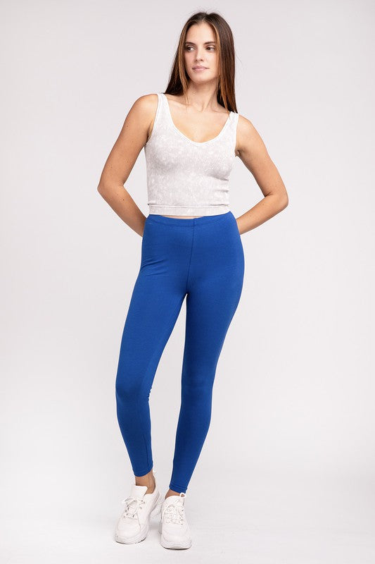 Premium Cotton Full-Length Leggings