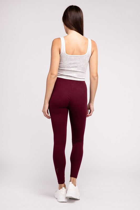 Premium Cotton Full-Length Leggings