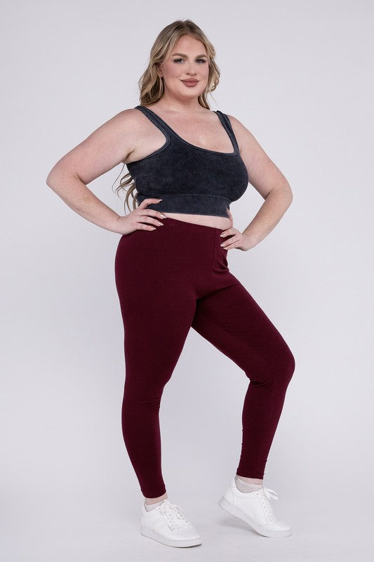 Plus Premium Cotton Full Length Leggings